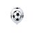 Balão Happy Day Tema Bola De Futebol Branco 11" Bexiga 25un - Imagem 1