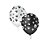 Balão Pic Pic Fantasia Pegadas Dog Sort Preto Branco 10" 25un - Imagem 1