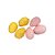 Ovinhos De Páscoa Amarelo/ Rosa Decorativo De Plástico 6un - Imagem 2