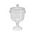 Taça Dubai Transparente Acrílica 1500ml C/Tampa Sobremesas - Imagem 1