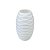 Vaso Ondulado Branco De Plástico Decorativo Festas 23CM - Imagem 1