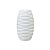 Vaso Ondulado Branco De Plástico Decorativo Festas 23CM - Imagem 2
