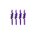 Vela Tubo Roxo Metalizada Decorativa Festas 4un Silver - Imagem 1
