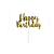 Vela Happy Birthday Dourado C/ Glitter No Palito Festas - Imagem 1
