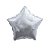 Balão Estrela Holográfico Prata 18" 45cm Metalizado Decoração - Imagem 1