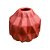 Mini Vaso Geométrico Vermelho Fosco Decorativo Flores - Imagem 1
