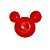 Bandeja Cabeça Mouse Vermelha Plástico Decoração - Imagem 3