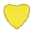 Balão Coração 20" 50cm Amarelo Metalizado Decoração - Imagem 1