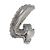 Número 4 Metalizado Prata 41cm 16" Balão C/Vareta Não Flutua - Imagem 2