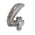Número 4 Metalizado Prata 41cm 16" Balão C/Vareta Não Flutua - Imagem 1