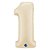 Número Metalizado 66cm Satin Cream 1 Decorativo Festas - Imagem 1