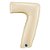 Número Metalizado 66cm Satin Cream 7 Decorativo Festas - Imagem 1