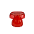 Boleira Cogumelo Clean Pequeno Vermelho Só Boleiras Decorativa - Imagem 1
