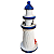 Farol De Madeira Pequeno Estrela Laranja Decorativo Festa - Imagem 3