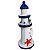 Farol De Madeira Pequeno Estrela Laranja Decorativo Festa - Imagem 1