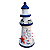 Farol De Madeira Pequeno Estrela Laranja Decorativo Festa - Imagem 2