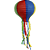Enfeite De Balão Lanterna G Colorido Papel Seda Decorativo - Imagem 1