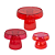 Kit Boleiras Cogumelo Clean P M G Só Boleiras Vermelho - Imagem 1