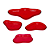 Kit 4 Bandejas Orgânicas Clean Só Boleiras Vermelho - Imagem 1