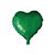 Balão Metalizado Coração Verde 18" Silver Festas Decoração - Imagem 1