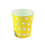 Copo De Papel 270ml Poa Amarelo 10un Descartável Enfeite Festa - Imagem 1