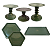 Kit Festa Mosaico Verde Musgo Peças Decorativas Mesa Só Boleiras - Imagem 1