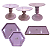 Kit Festa Mosaico Lilas Chic Peças Decorar Mesa Só Boleiras - Imagem 1
