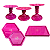Kit Festa Mosaico Fucsia Peças Decorativas Mesa Só Boleiras - Imagem 1