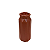 Vaso Plástico Glam Marrom Russet Decorativo Flor Artificial - Imagem 1