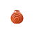 Vaso Plástico Orbe Marrom Russet Decorativo Flor Artificial - Imagem 1