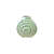 Vaso Plástico Orbe Verde Eucalipto Decorativo Flor Artificial - Imagem 1