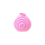 Vaso Plástico Orbe Rosa Bebê Decorativo Flor Artificial - Imagem 1