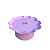 Boleira Flor Grande Com Pé Fosco Lilás Só Boleiras - Imagem 2