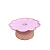 Boleira Flor Grande Com Pé Fosco Rosa Bebê Só Boleiras - Imagem 1