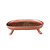 Mini Bandeja Chicago Oval Com Pé Rose Gold Decorativo - Imagem 1