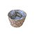 Cesto De Palha Redondo com Plástico Mini 12CM Decoração - Imagem 2
