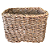 Cesto De Palha Retangular Grande 28CM Decoração - Imagem 1