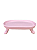 Mini Bandeja Chicago Oval Com Pé Rosa Bebê Fosco Decorativo - Imagem 1
