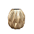 Vaso Geométrico Pequeno Dourado Brilhante Decorativo Flores - Imagem 2