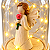 Redoma Led Anjo Bege Com Flor C Vidro Decorativa Festas - Imagem 5