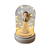 Redoma Led Anjo Bege Com Vela A Vidro Decora - Imagem 1