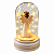 Redoma Led Anjo Bege Com Vela A Vidro Decora - Imagem 3