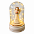 Redoma Led Anjo Bege Com Vela A Vidro Decora - Imagem 2