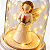 Redoma Led Anjo Bege Com Vela A Vidro Decora - Imagem 5