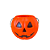 Caldeirão Abóbora Plástico Alça Preta Decorativo Halloween - Imagem 1