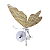 Borboleta Led Bivolt Det Dourado 100 Cm Não Movimenta Enfeite - Imagem 2