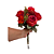 Buque  Rosas Vermelhas  Decoração Flores Artificiais Festas - Imagem 1