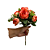 Buque Peonia Vermelho Decorativa Flores Artificiais Decoração - Imagem 2