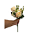 Buque De Rosas Botão Champagne Decoração Flores Artificiais - Imagem 2
