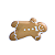 Bandeja Biscoito Gingerbread Ocre com Branco Natal Decorativo - Imagem 3